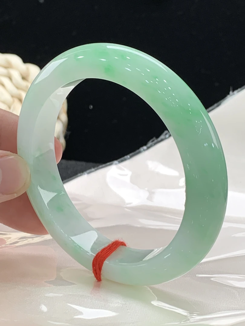 天然缅甸翡翠A货手镯57/58正圈0705