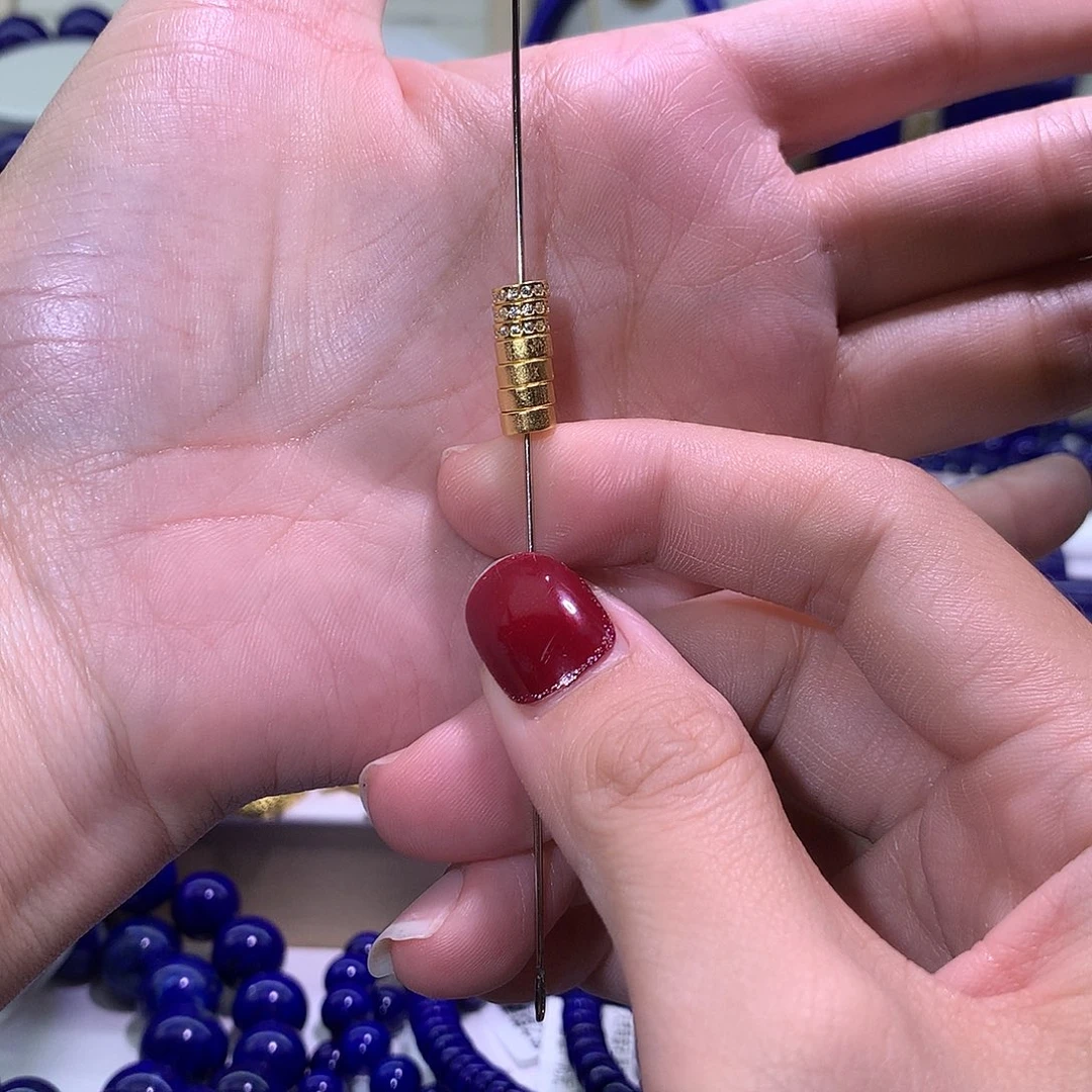 L***戏青金石合金天然原矿S 925隔片