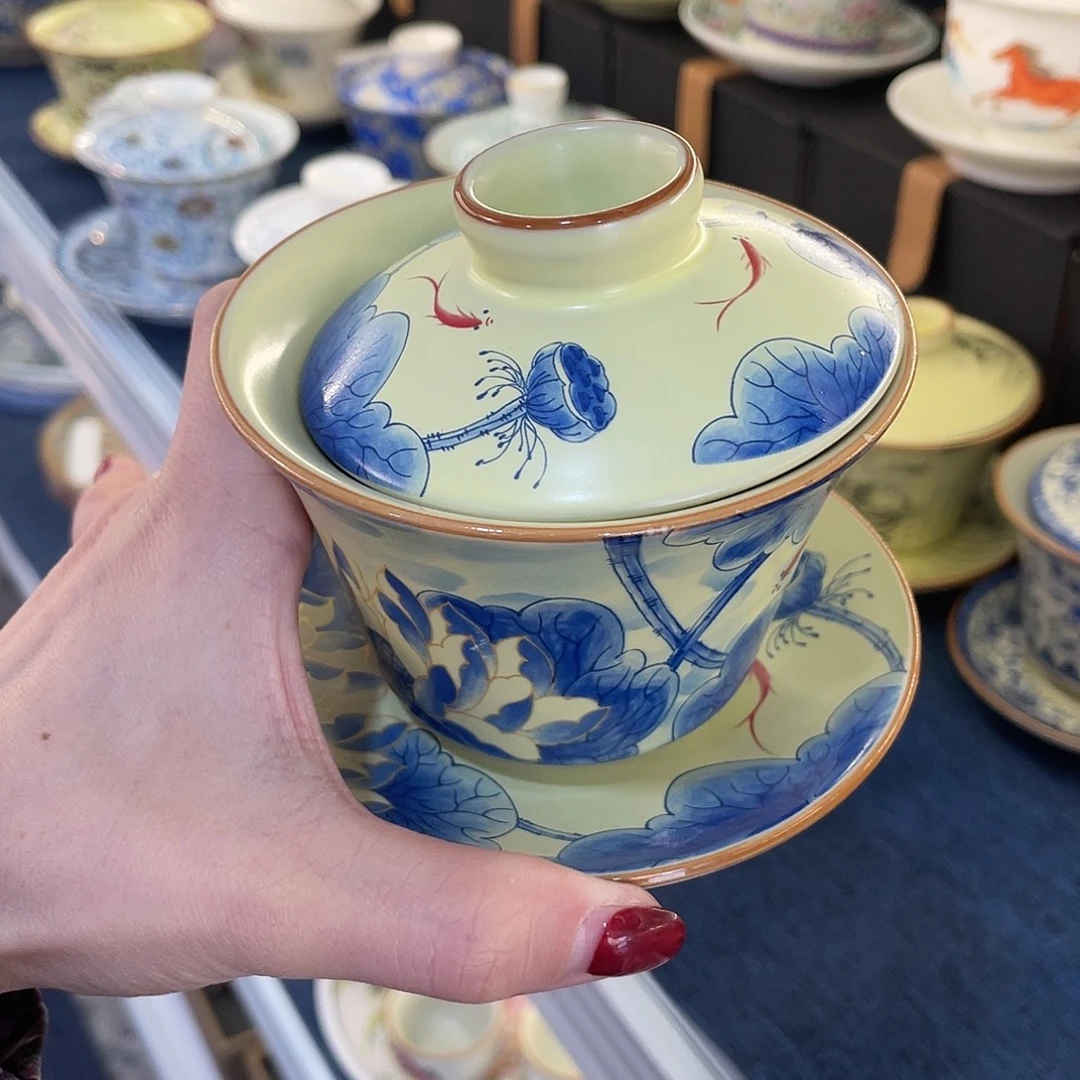 陶景德陶瓷盖碗茶具