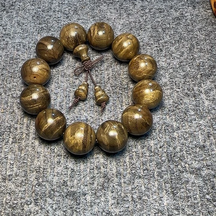 “***️金丝楠全陈化老料把件串