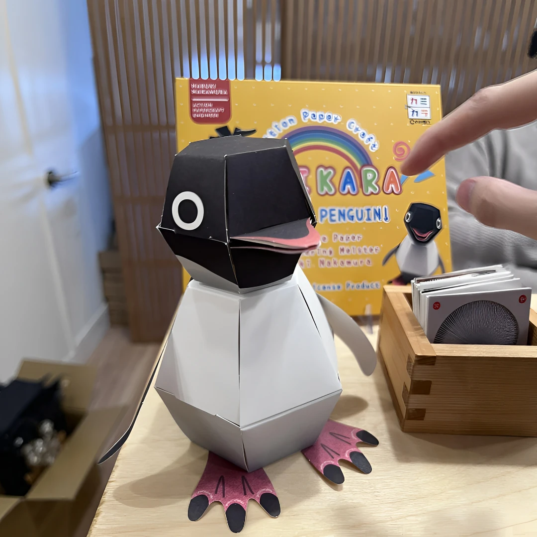【3·9包邮】爆弹企鹅折纸玩具创意手工折纸弹跳玩具手工纸雕材料包
