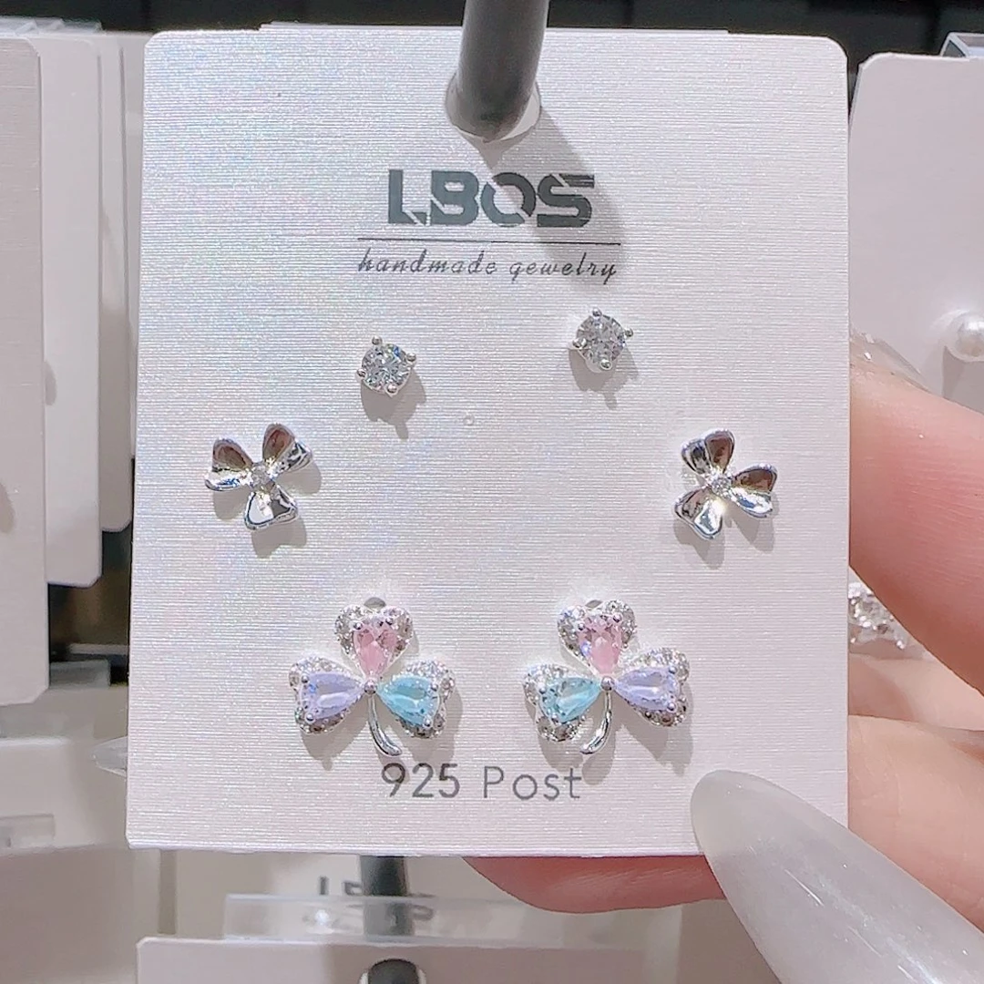 锆石铜合金925银耳环