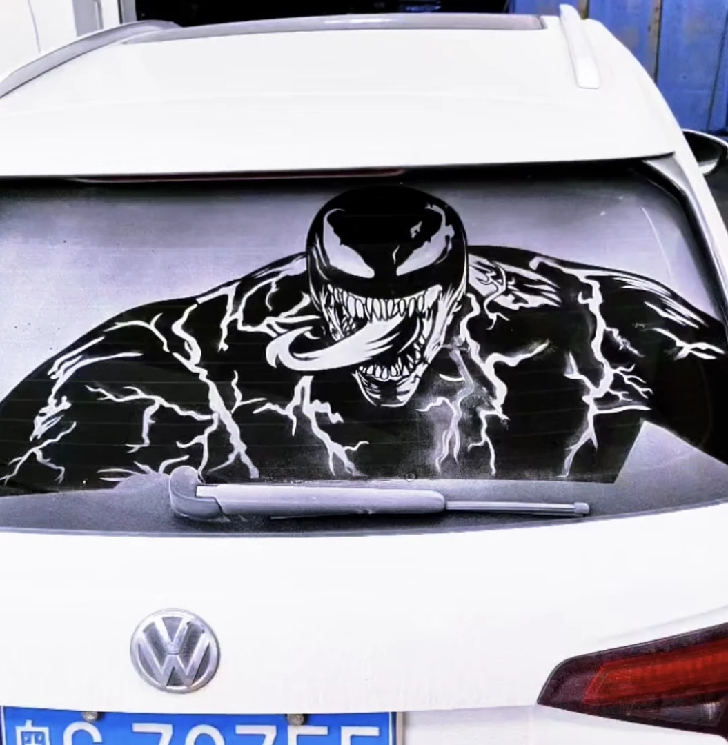 毒液车尘画模板重复使用车玻璃灰尘画