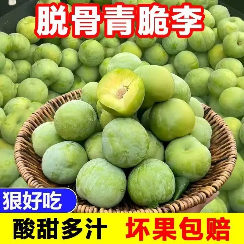 四川脱骨李青脆李新鲜现摘现发脆酸甜李子1/5斤大果整箱包邮