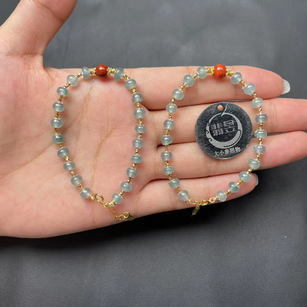 翡昱-N01-35835-天然A货翡翠手链-/约5+/约20颗/-多样性发其一-C