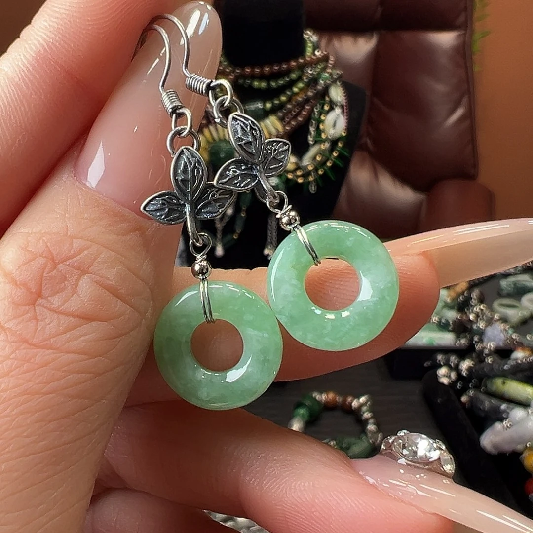 翡翠未镶嵌耳饰耳环