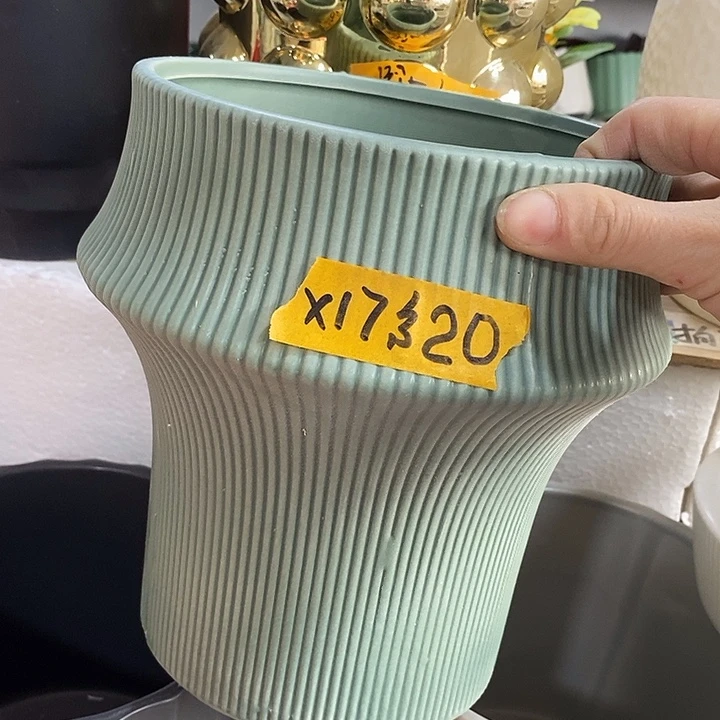 摆件陶陶瓷花盆有孔 瑕疵介意勿拍