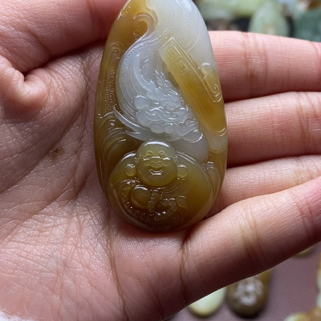 吊坠(不含链)未镶嵌和田玉（糖玉）