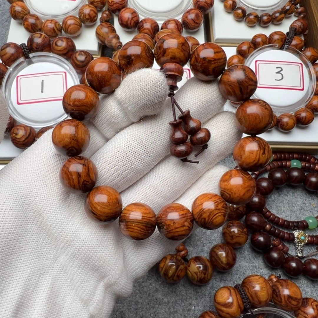 手串/手链黄花梨/降香黄檀1.5黄花梨对眼鬼脸手串福利价