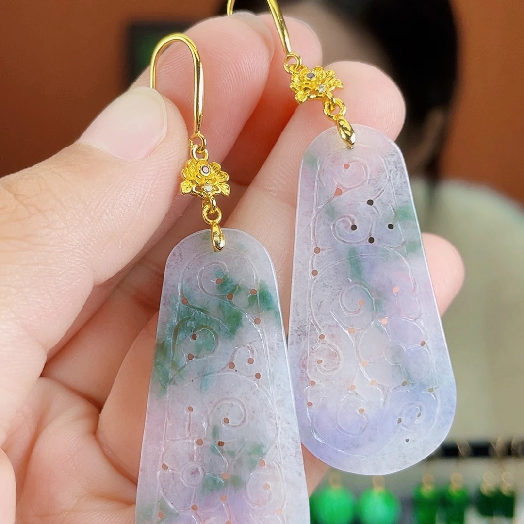 翡翠未镶嵌耳饰饰品