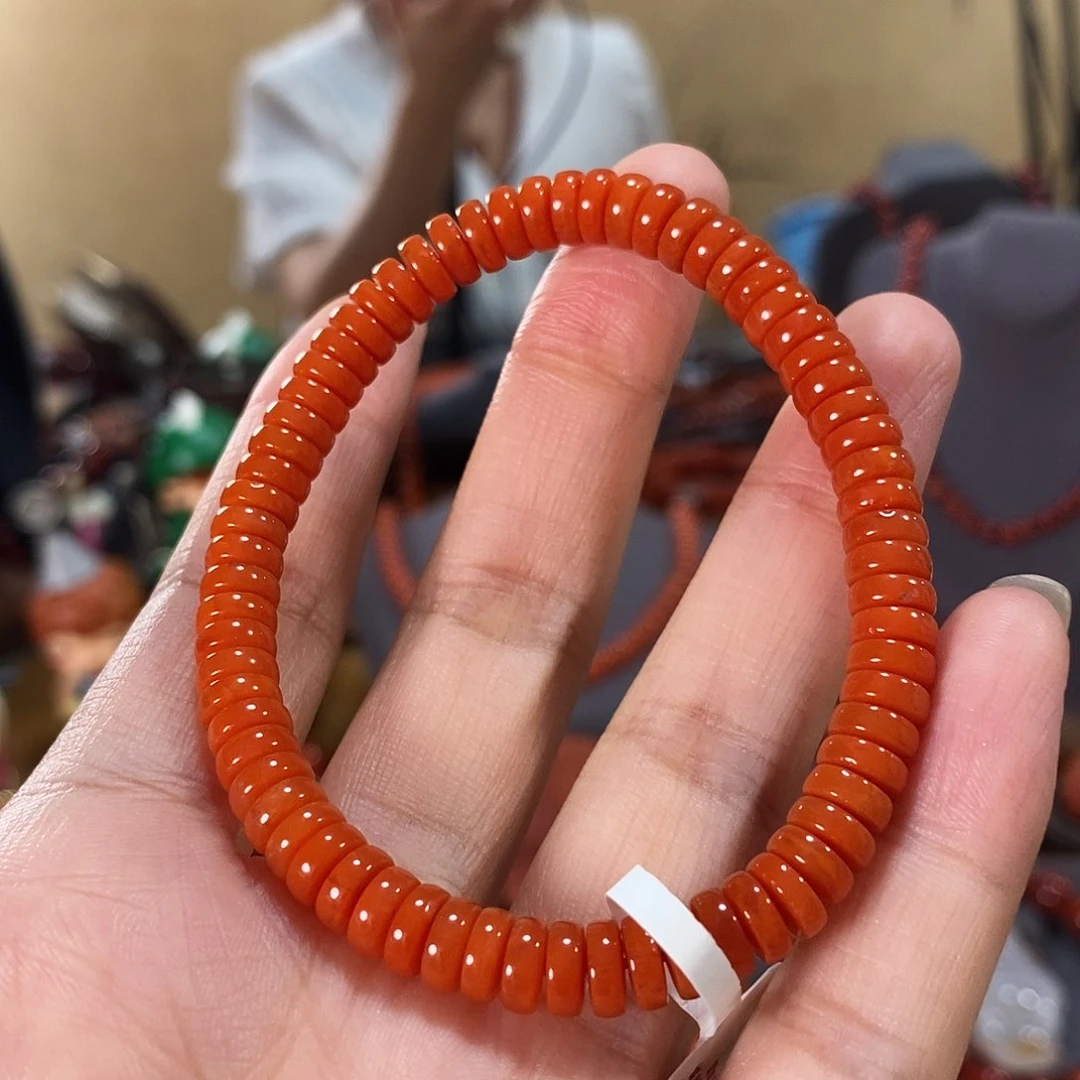 未镶嵌单圈6m m南红玛瑙