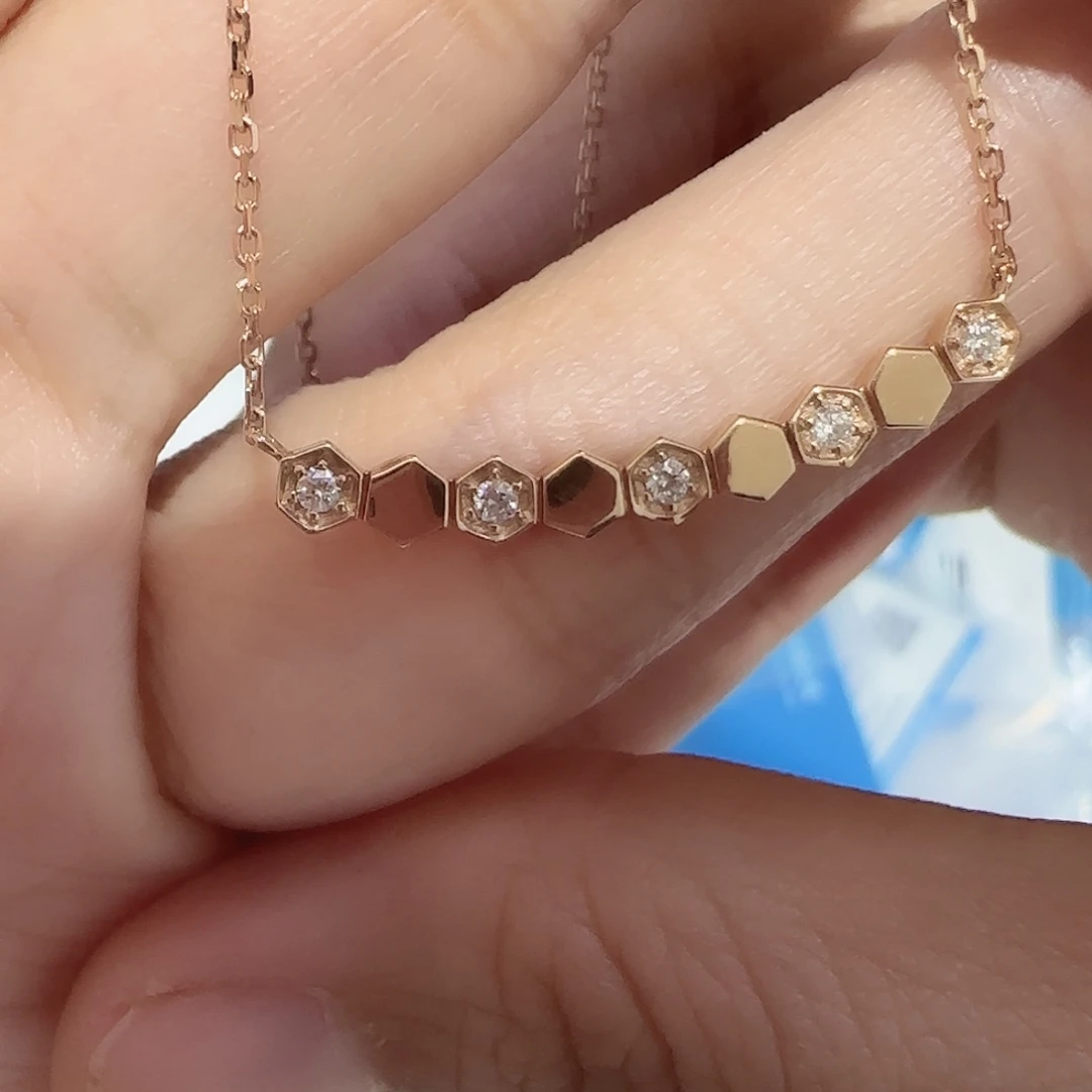 套链18K金镶嵌天然钻石