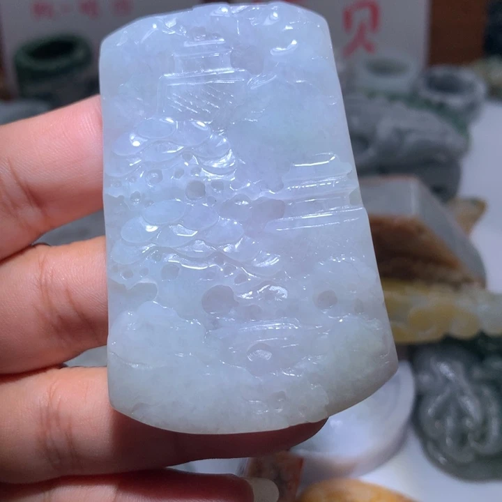 翡翠未镶嵌颈饰保真天然A货翡翠