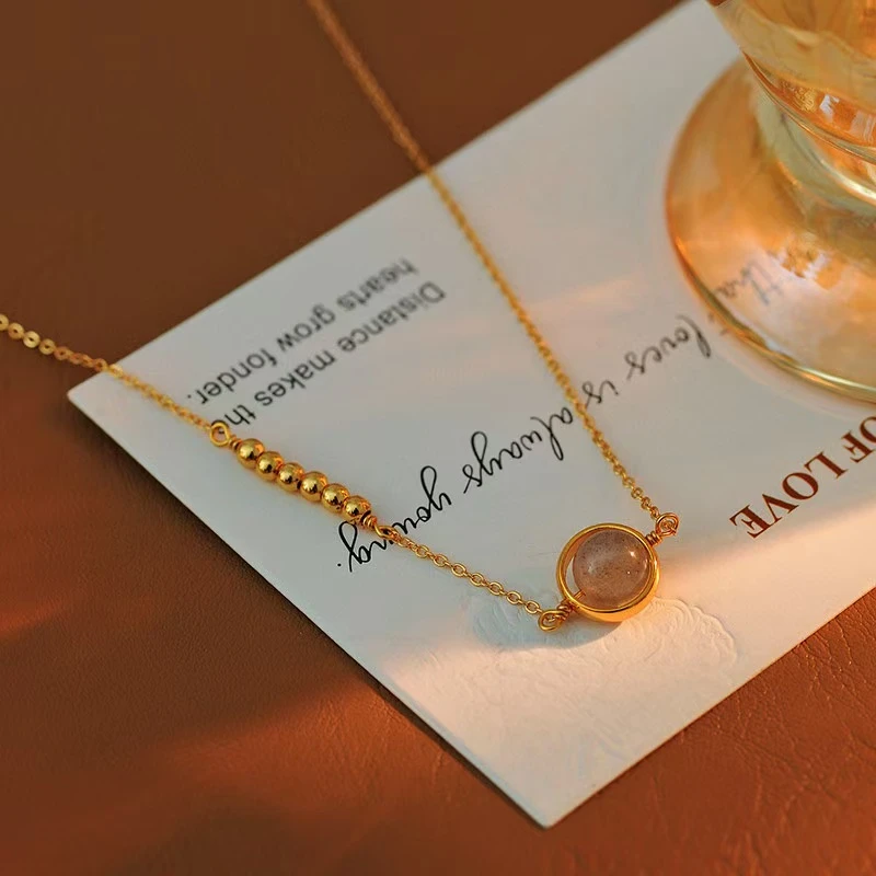 铜合金项链 e216---小太阳经典百搭ins小众设计韩版项链