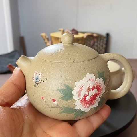 茶壶紫砂本山绿泥，西施，200 c c