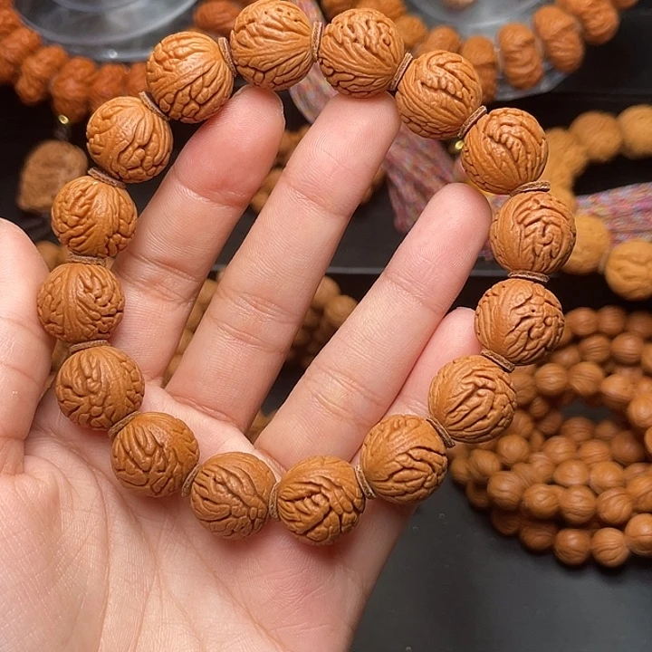 桃核手串精品绣球手串1.5