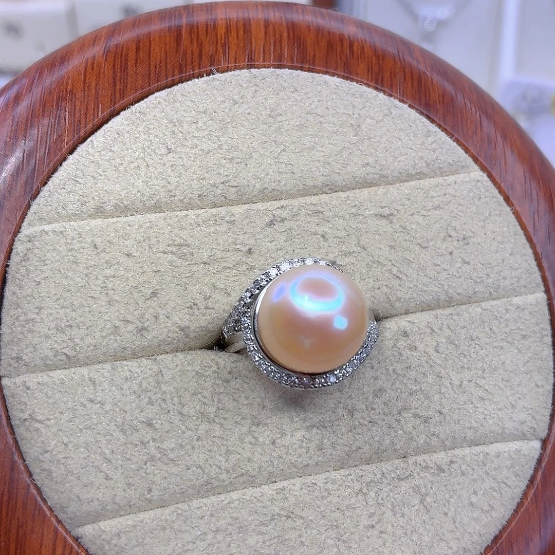 合金淡水珍珠戒指F