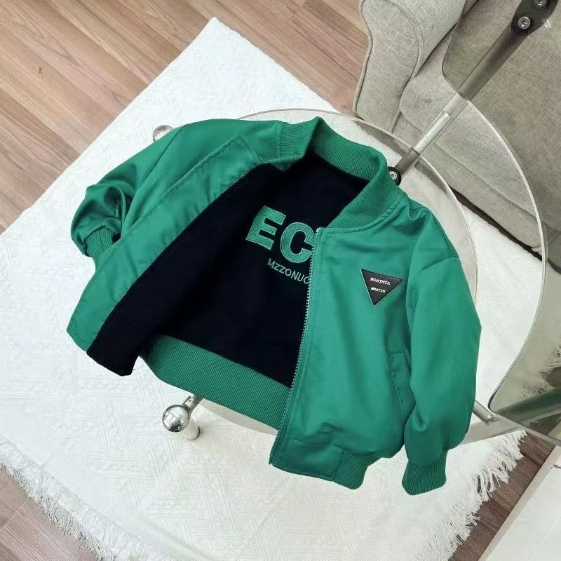 两面穿棒球衣男童春秋装2025新款洋气中小儿童秋季宝宝春秋款夹克