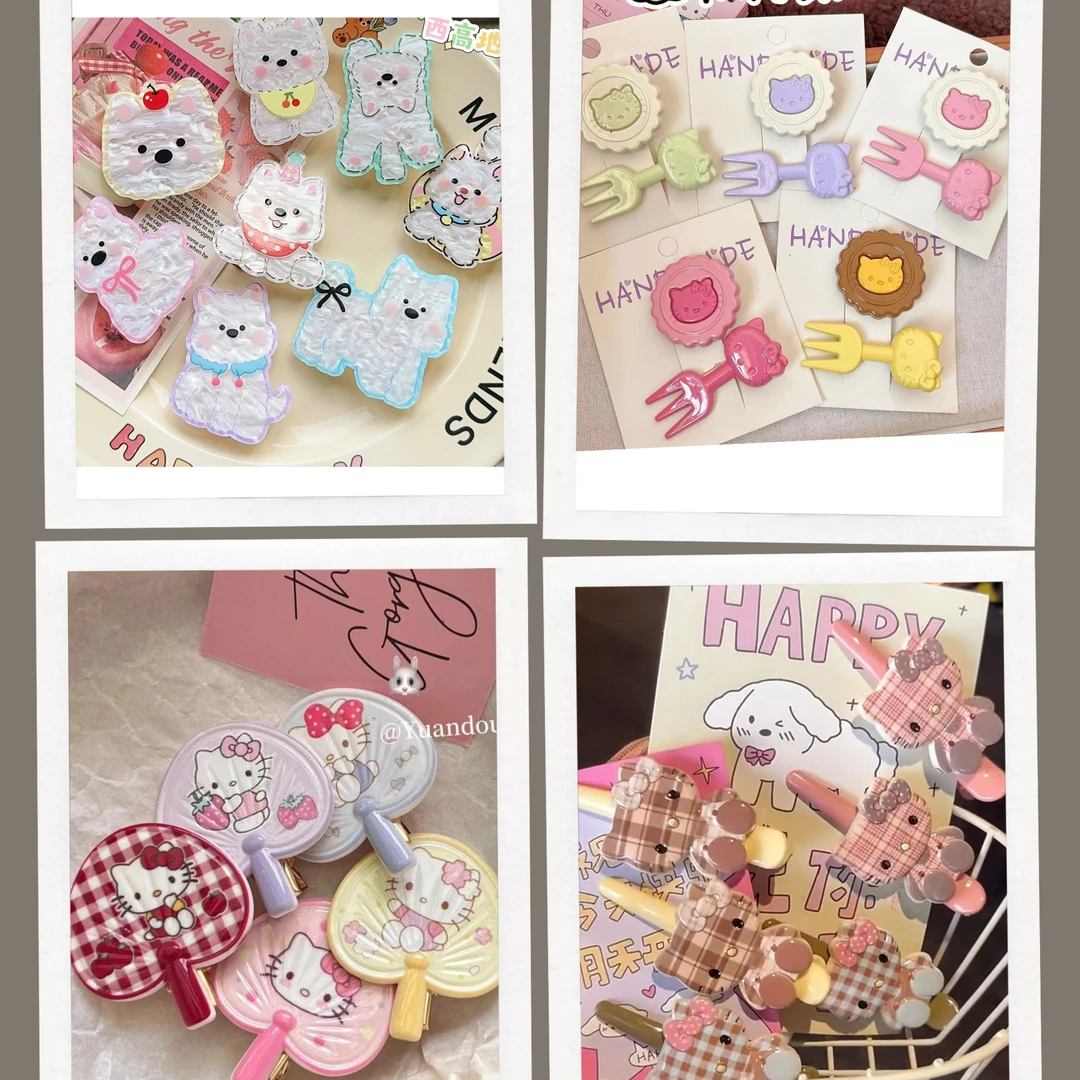 【个人单】鸭嘴夹少女风日韩边夹甜美女发夹刘海夹bb夹发卡可爱