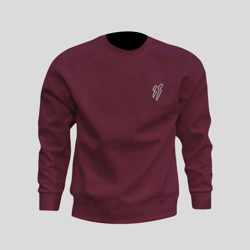 ohmmayby美式潮牌痞帅圆领卫衣男士秋冬新款时尚潮流印花长袖休闲