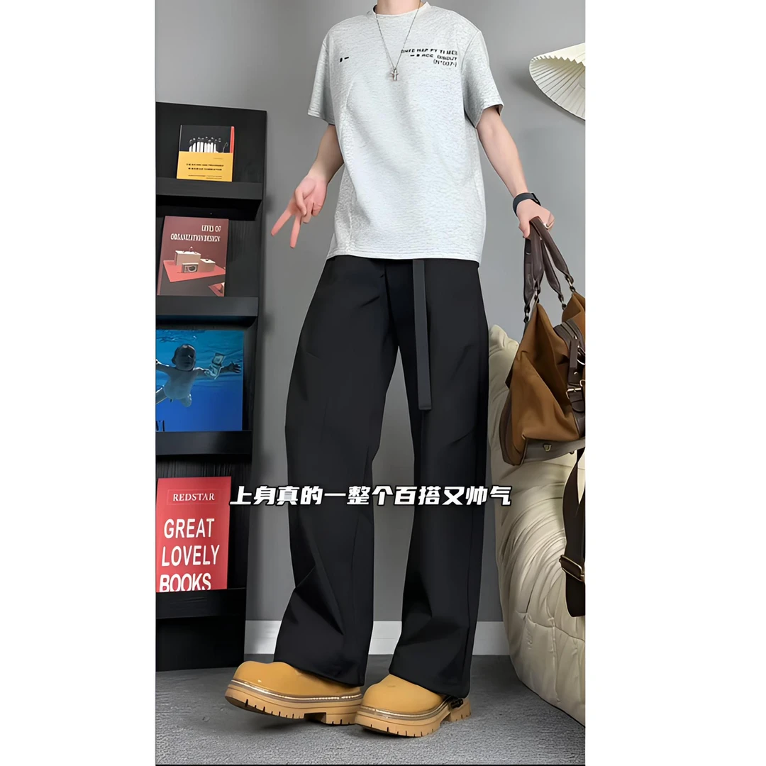 BOMP 25春夏新款冲锋裤男女 cleanfit休闲长裤港风大码工装裤ootd