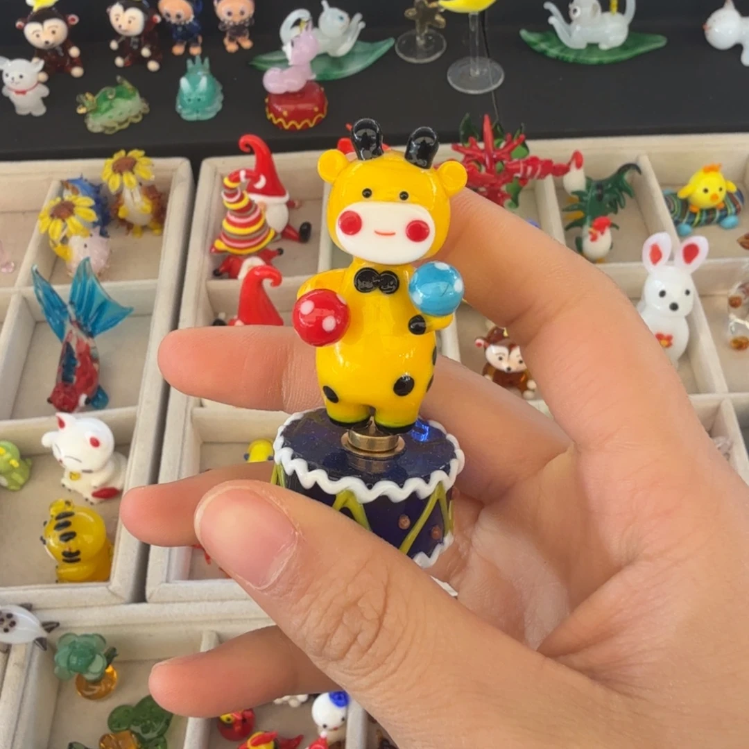 手工艺品琉璃旋转小鹿