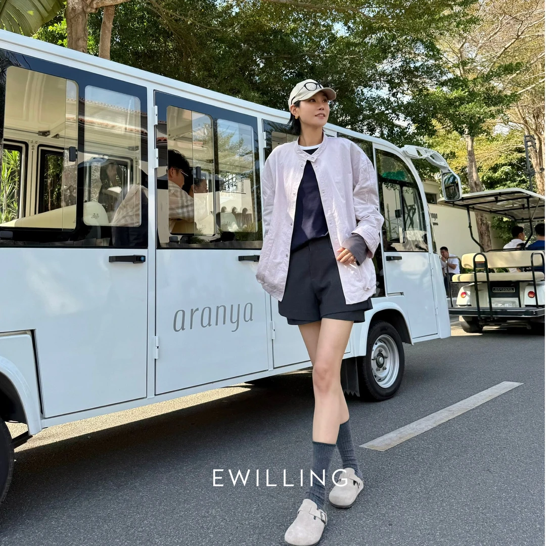 YOEYYOU小立领宽松休闲外套