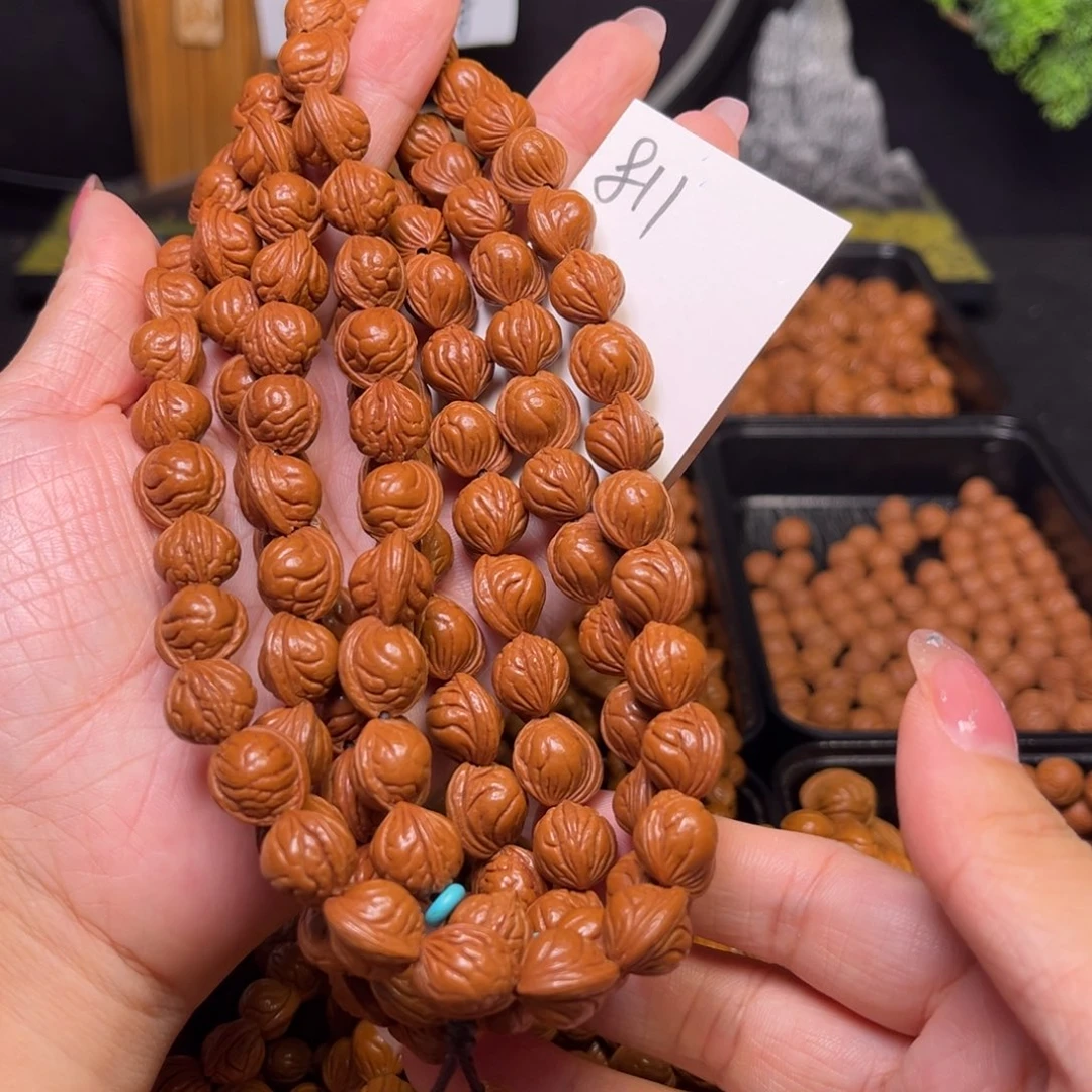 桃核手串小龙纹11精品108
