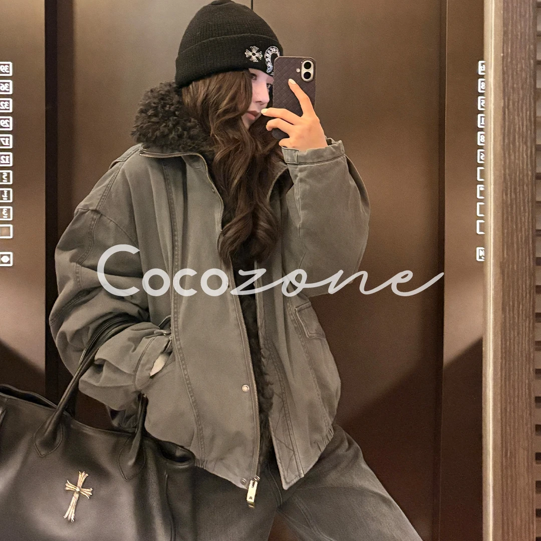 COCO ZONE 刘 一一 “水泥灰”意大利进口90白鹅绒鹅绒服 CD2A3191