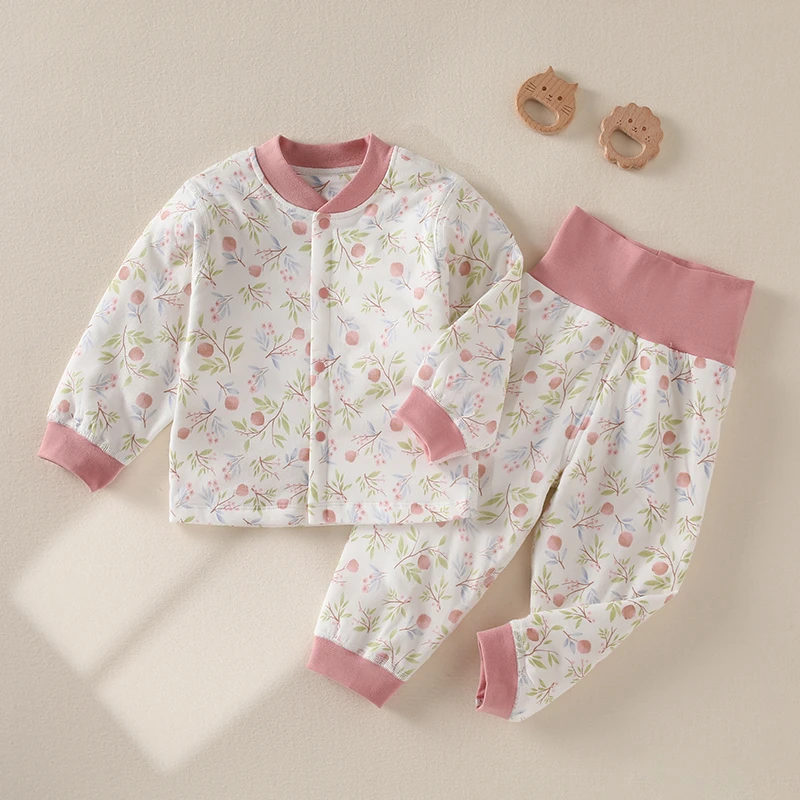 【芳姐专属】婴儿秋冬季薄棉60克套装高腰护肚家居服宝宝冬季保暖