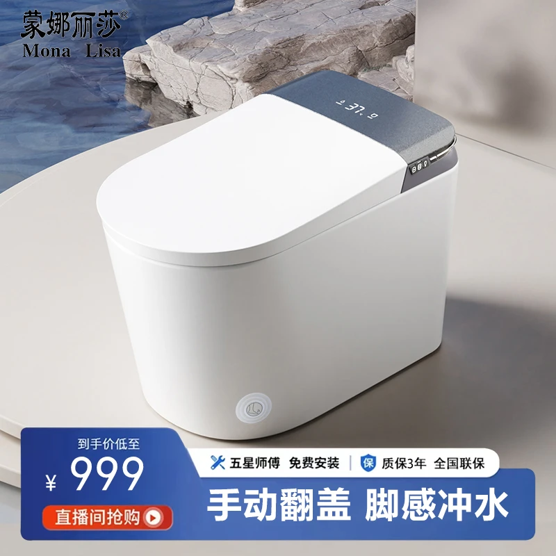 蒙娜丽莎D9简配内置泡泡加大座圈虹吸式座圈加热智能马桶