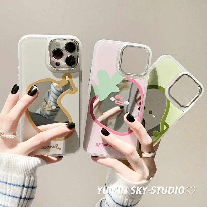 适用苹果16/15PRO手机壳镜面软壳华为荣耀VIVOIQOO小米OPPO小众壳