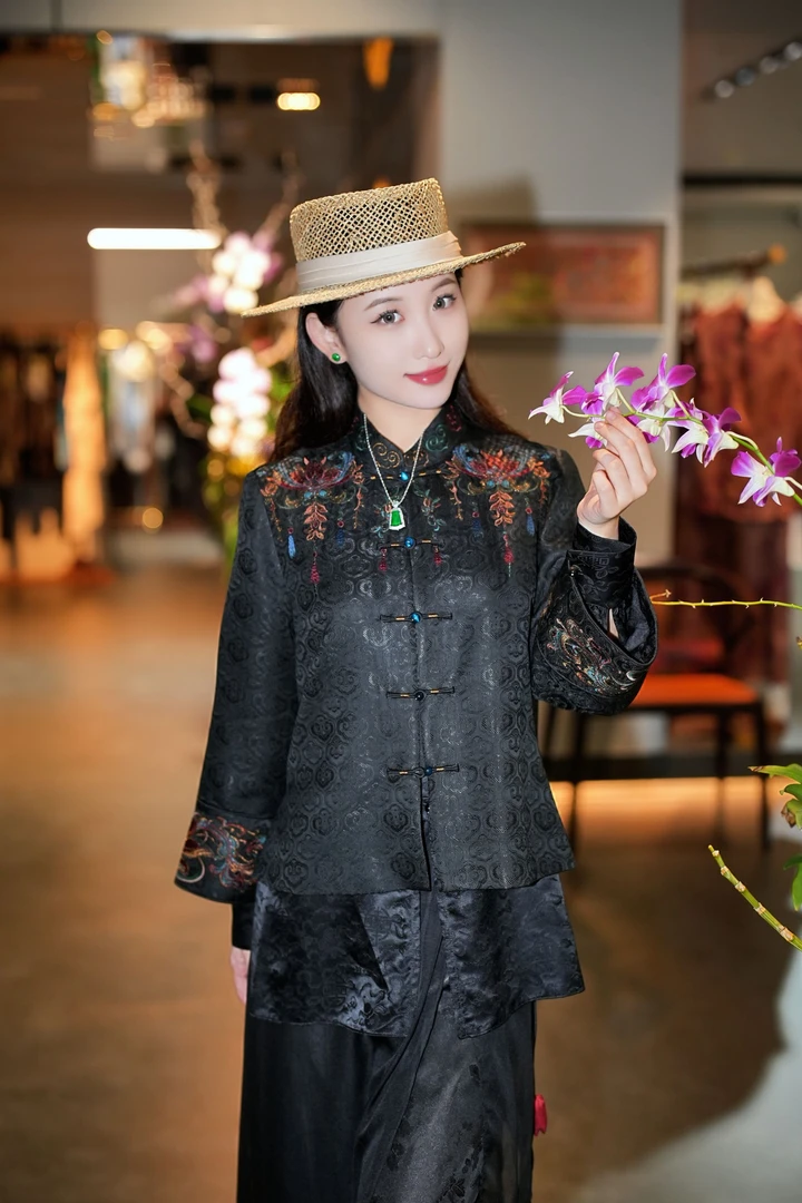 蓝大【剔犀】新中式桑蚕丝外套5328