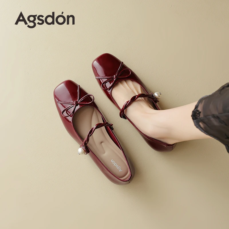 Y奥古狮登红色玛丽珍凉鞋女2025夏新款芭蕾单鞋爆款绝美配裙子Y