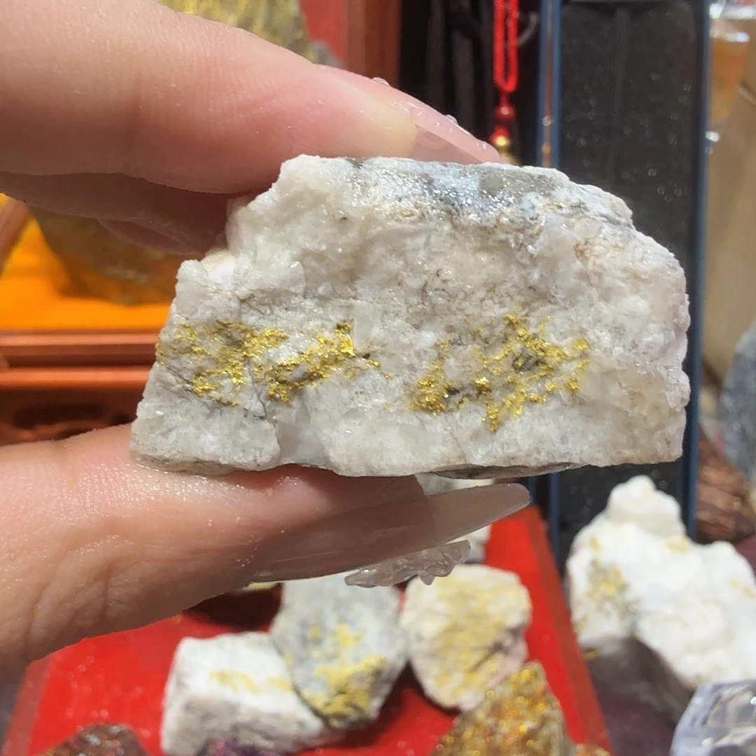 路39g聚金阁天然明金矿标