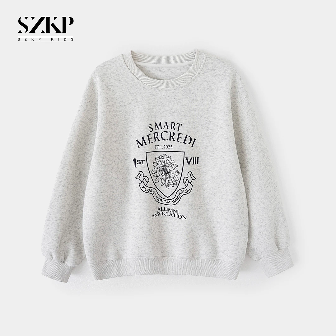 SZKP女童秋装2025新款长袖卫衣中大童洋气上衣儿童衣服BGYQ552432