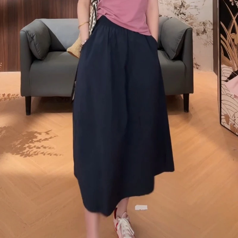 新款春夏百搭高腰休闲半身裙LK2502351