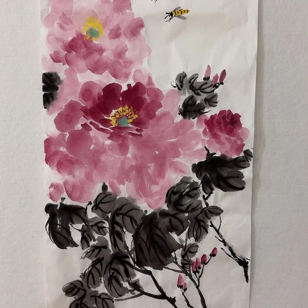 国画邓利梅带合影视频