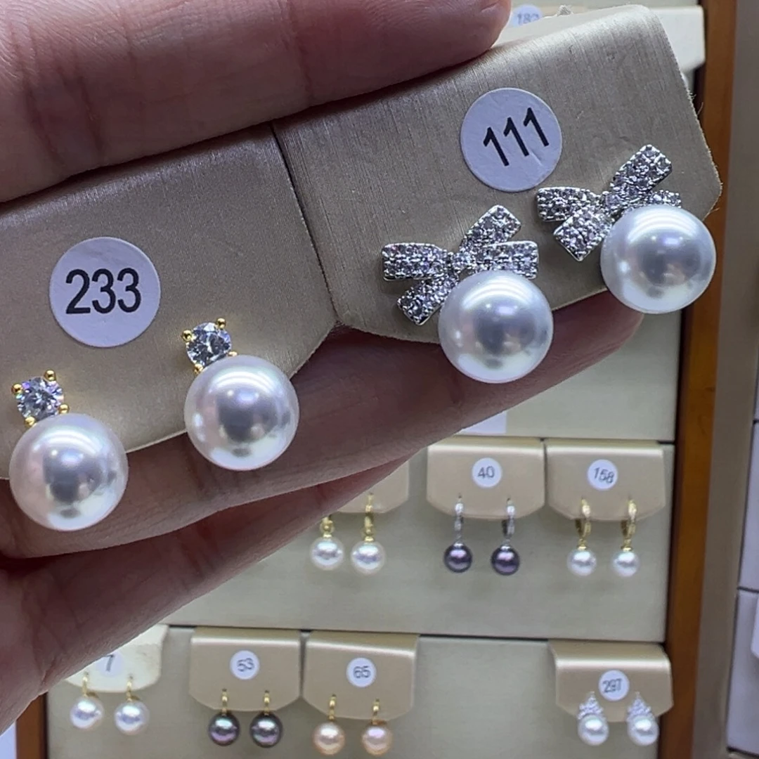 淡水珍珠耳饰未镶嵌