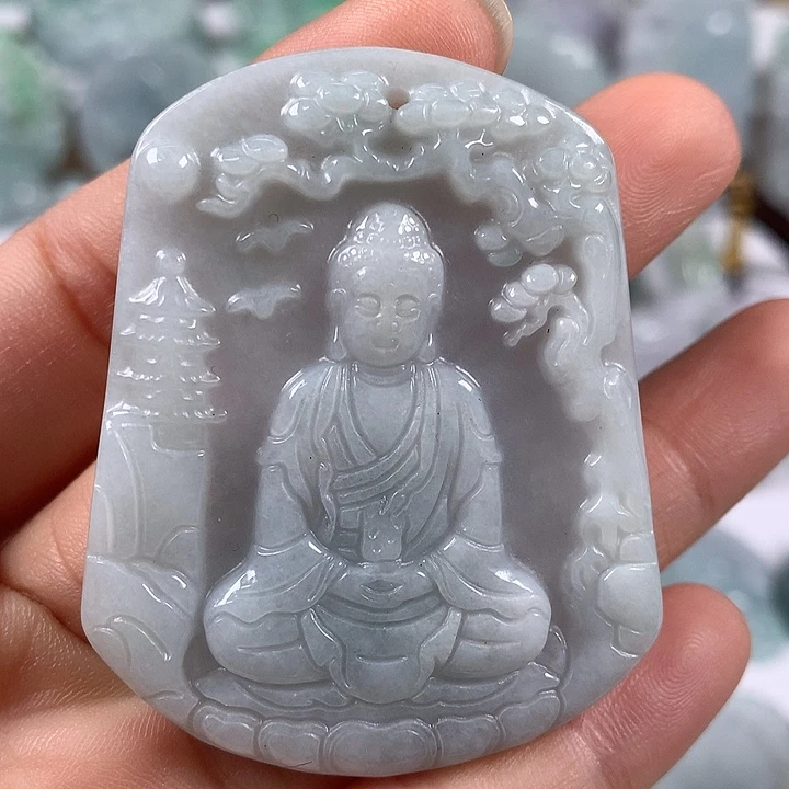 颈饰未镶嵌翡翠大日如来福利