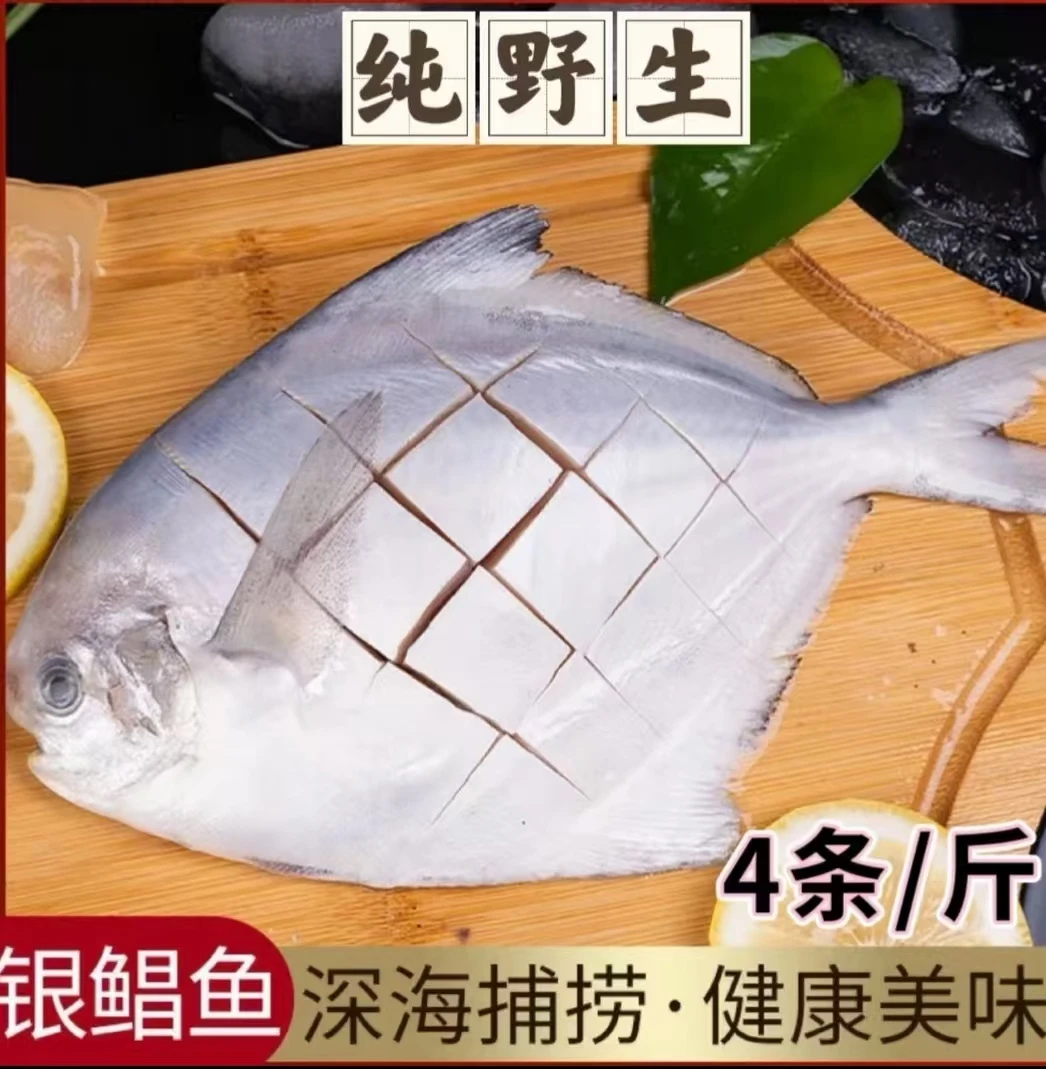 大号银鲳鱼 4条/斤一包 正宗野生海捕 红烧 清蒸 香煎 简单又好吃
