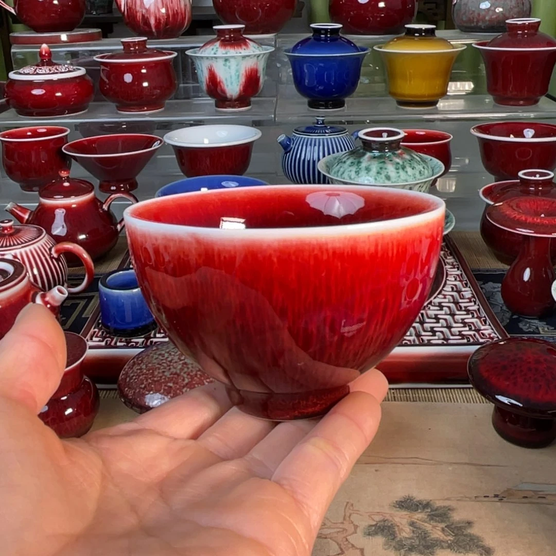 景德镇原矿釉大鸡心杯