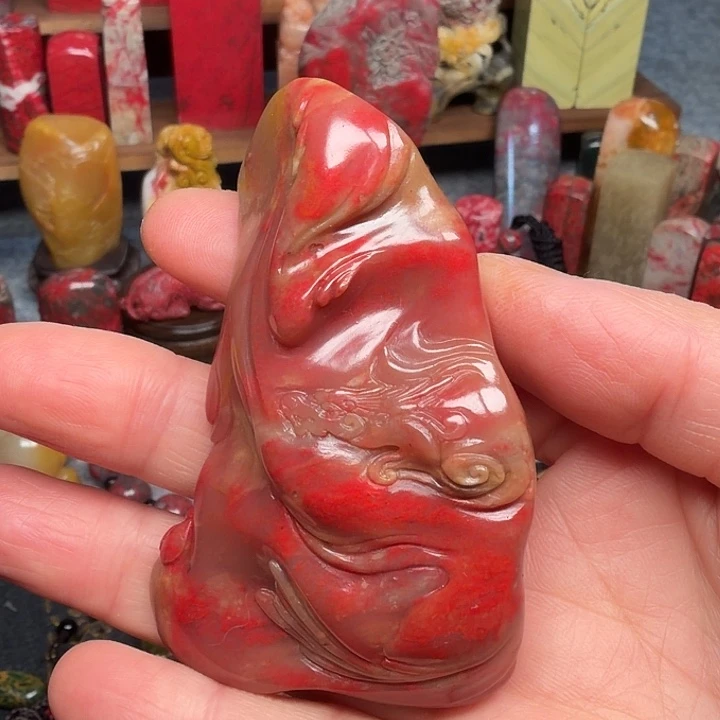 昌化鸡血石精品手把