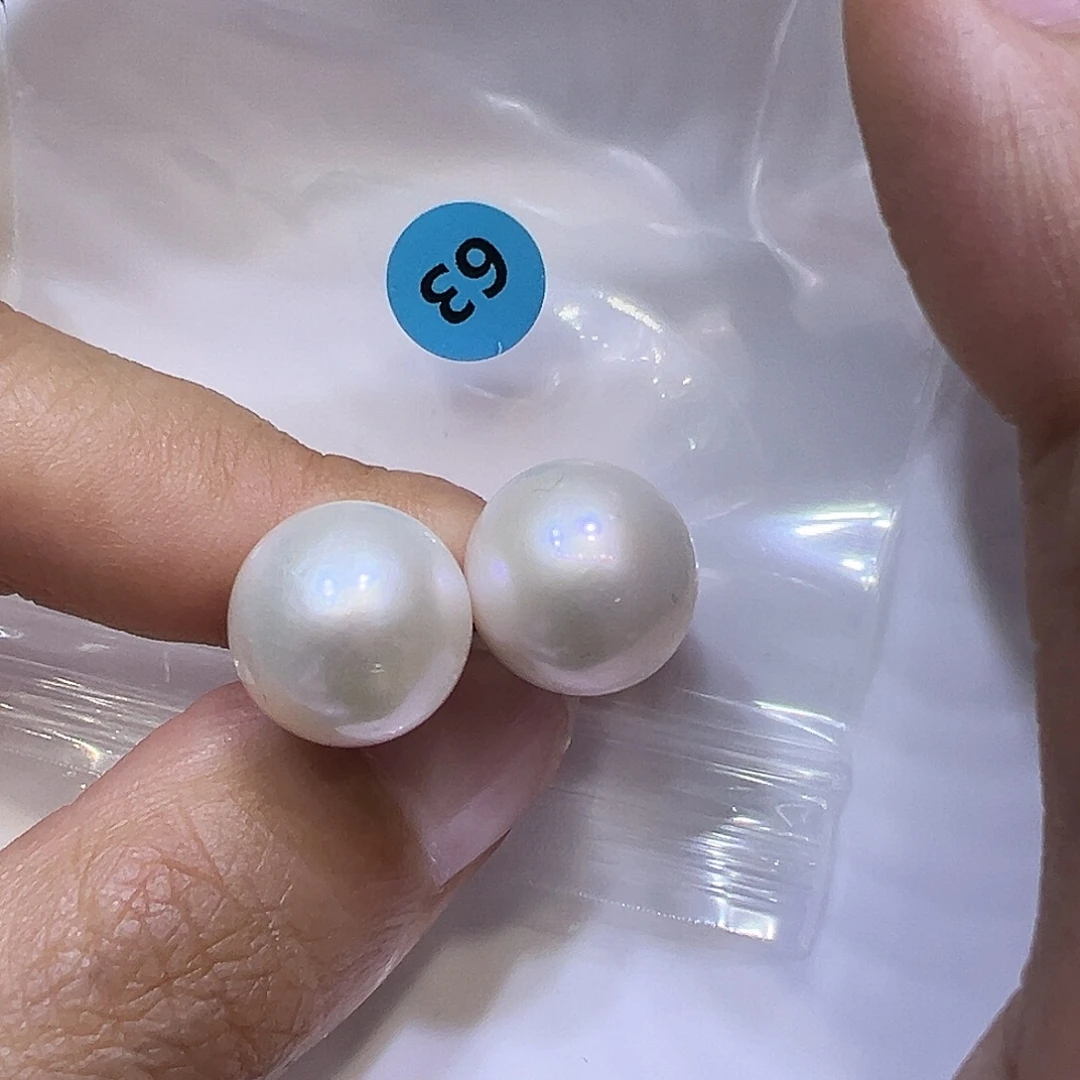 淡水珍珠耳饰银S925镶嵌