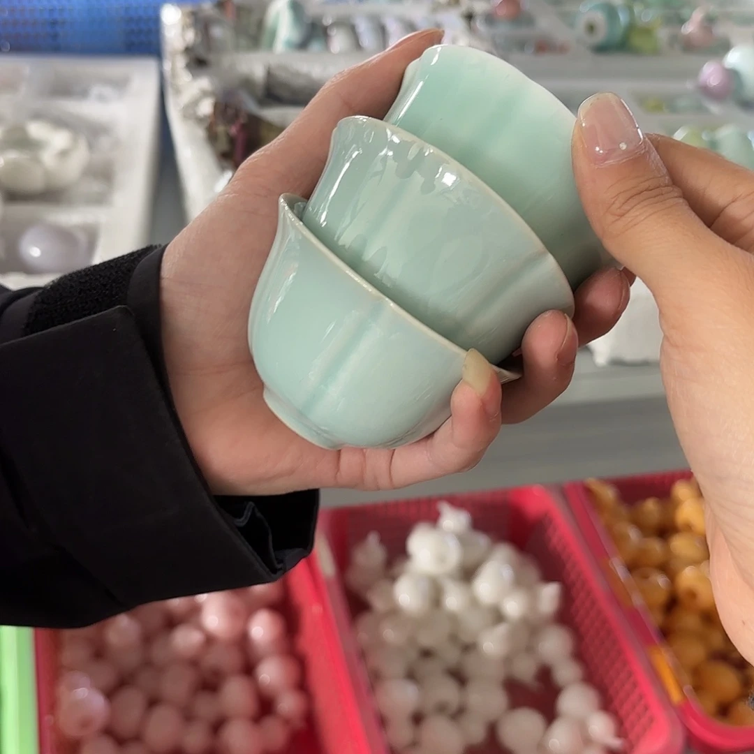 龙泉云间青瓷小米茶器