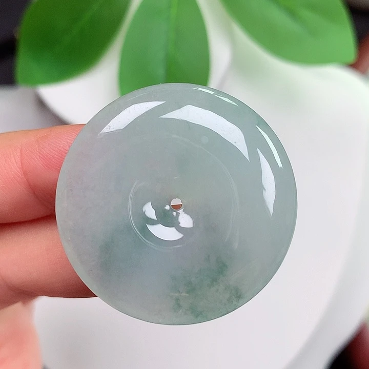 颈饰未镶嵌翡翠平安扣 34.5x6.3mm