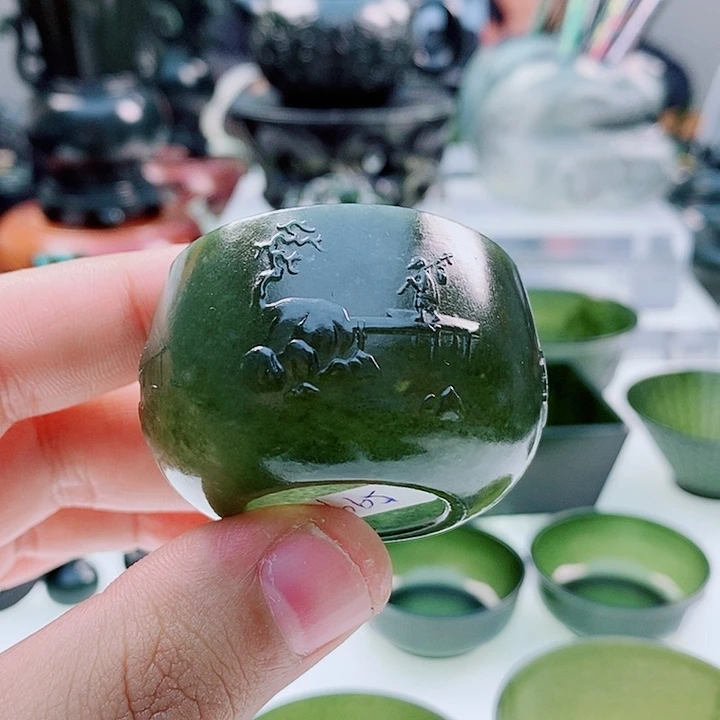 和田玉（青玉）未镶嵌把件特价宁静致远