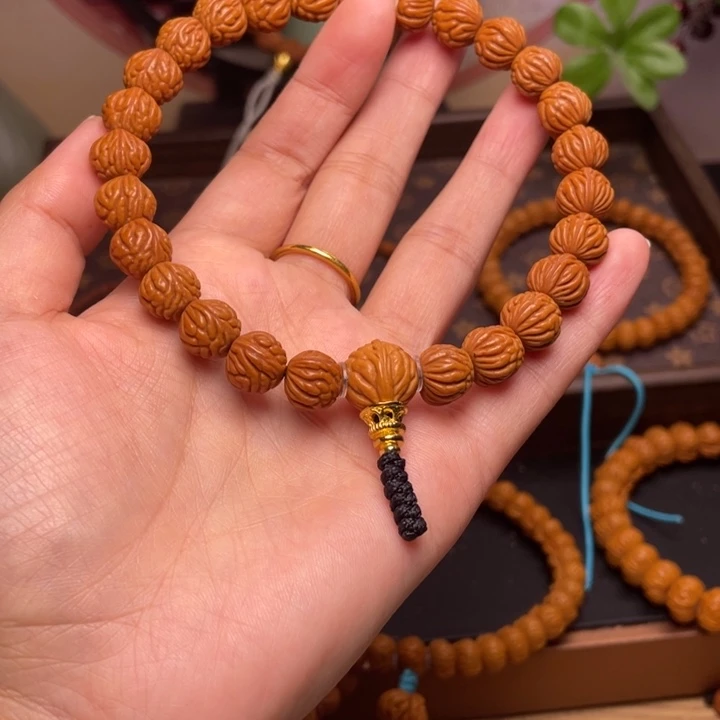 微***笑桃核手串龙纹涛哥