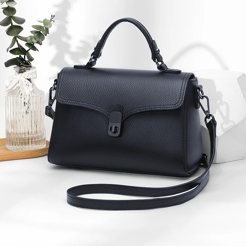 包包女款爆款2025新款真皮手提斜挎包女士大容量单肩包牛皮小方包