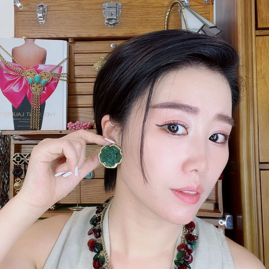 琉璃纯铜锡合金铜合金中古琉璃项链